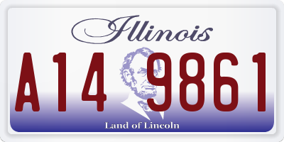 IL license plate A149861