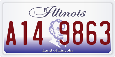 IL license plate A149863