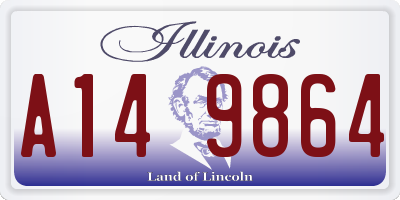 IL license plate A149864