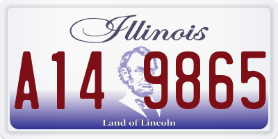 IL license plate A149865