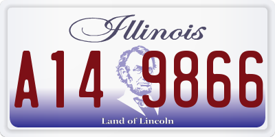 IL license plate A149866