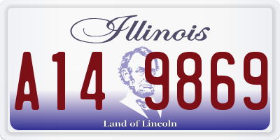 IL license plate A149869
