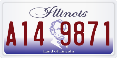 IL license plate A149871