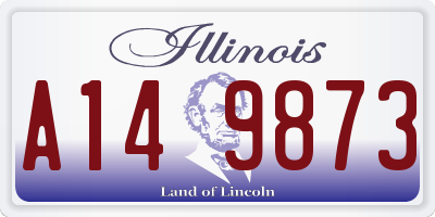 IL license plate A149873
