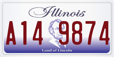 IL license plate A149874