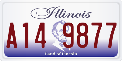 IL license plate A149877