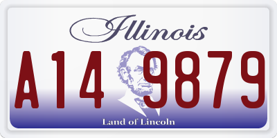 IL license plate A149879