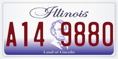 IL license plate A149880