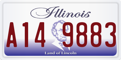 IL license plate A149883