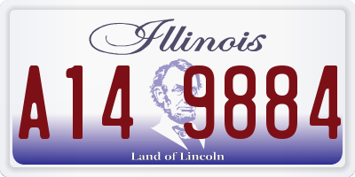 IL license plate A149884
