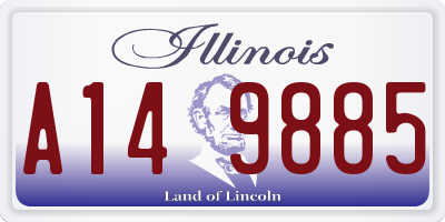 IL license plate A149885
