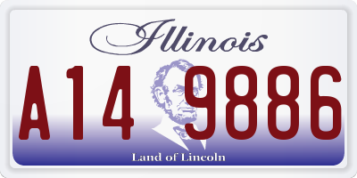 IL license plate A149886