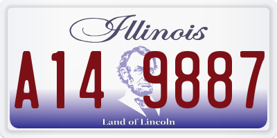 IL license plate A149887