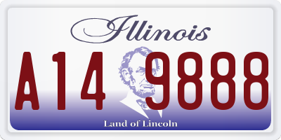 IL license plate A149888