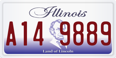 IL license plate A149889