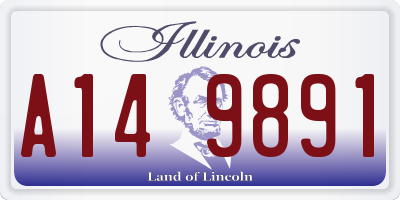 IL license plate A149891