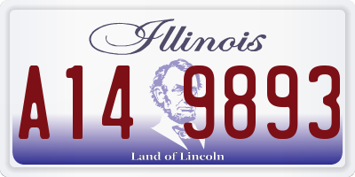IL license plate A149893