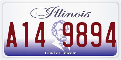 IL license plate A149894