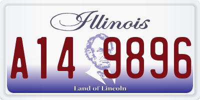 IL license plate A149896