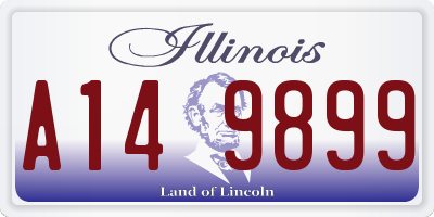IL license plate A149899