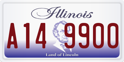 IL license plate A149900