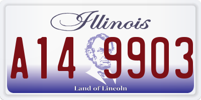 IL license plate A149903