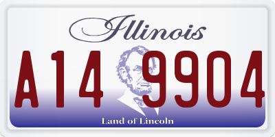 IL license plate A149904