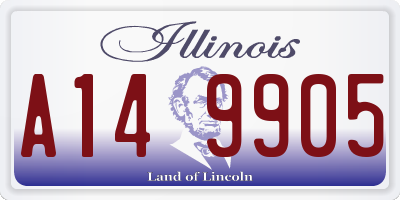 IL license plate A149905
