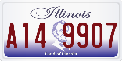 IL license plate A149907