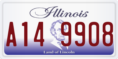 IL license plate A149908