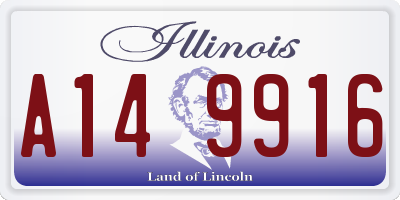 IL license plate A149916