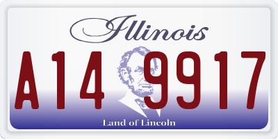 IL license plate A149917