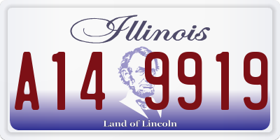 IL license plate A149919