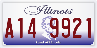 IL license plate A149921