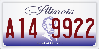 IL license plate A149922