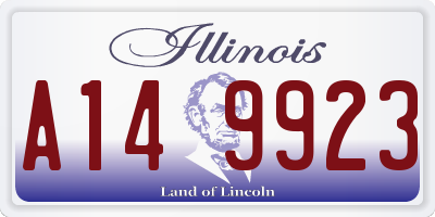 IL license plate A149923