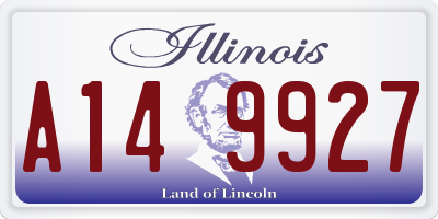 IL license plate A149927