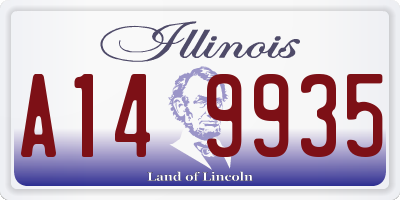 IL license plate A149935