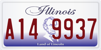 IL license plate A149937