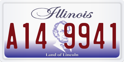 IL license plate A149941
