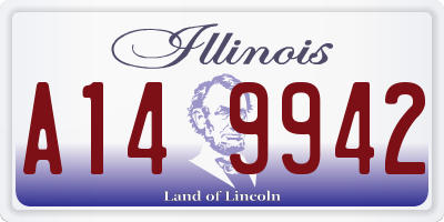 IL license plate A149942