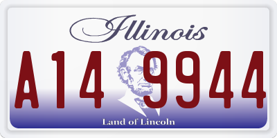 IL license plate A149944