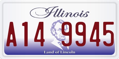IL license plate A149945