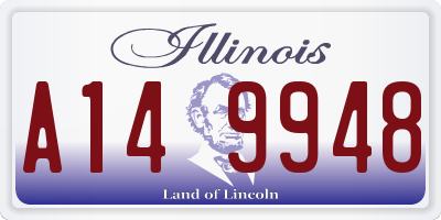 IL license plate A149948
