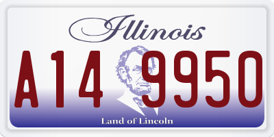 IL license plate A149950