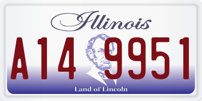 IL license plate A149951