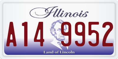 IL license plate A149952