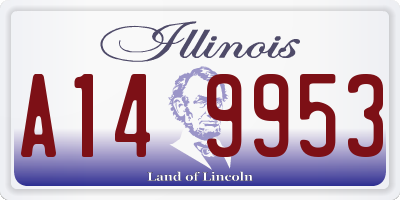 IL license plate A149953