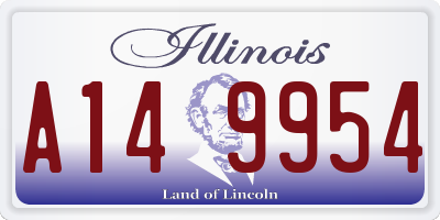 IL license plate A149954