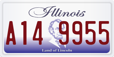IL license plate A149955